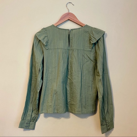 Loft | Ruffle Cropped Blouse - Picture 5 of 6